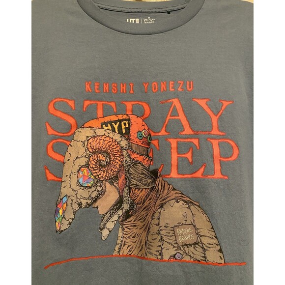 Uniqlo UT Kenshi Yonezu Stray Sheep Graphic Tee T-Shirt Men XL/L Blue Anime GUC - Picture 11 of 11